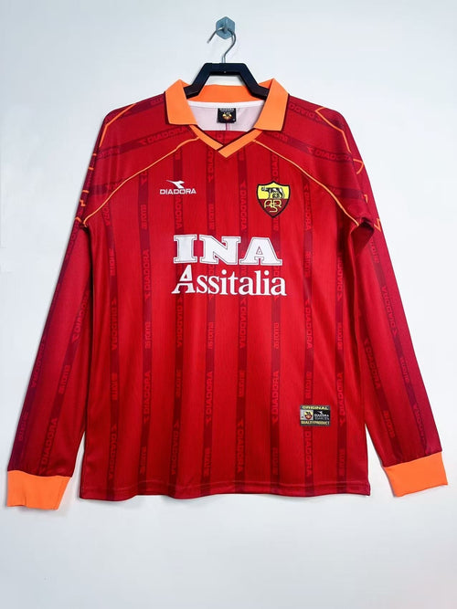 Maillot rétro homme à manches longues Domicile AS Roma - 1999/00