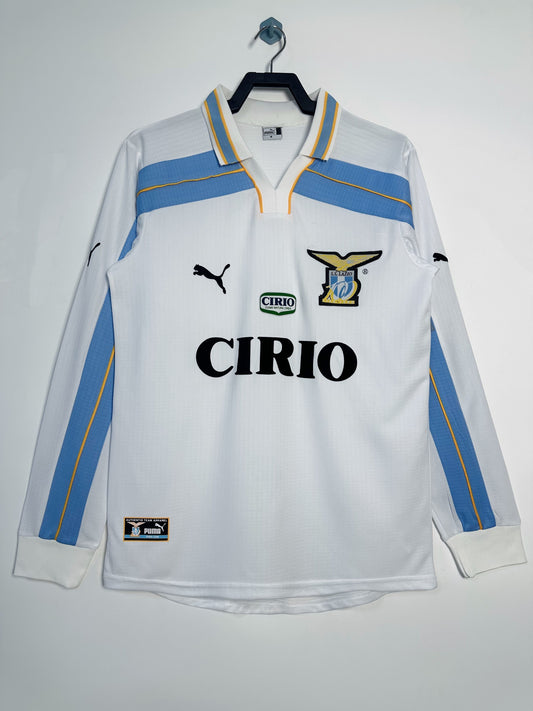 Camiseta retro de manga larga de hombre del equipo Lazio - 1998/00