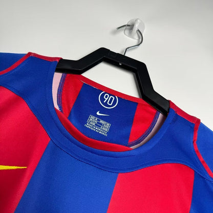 Maillot Rétro Homme Domicile FC Barcelone - 2004/2005