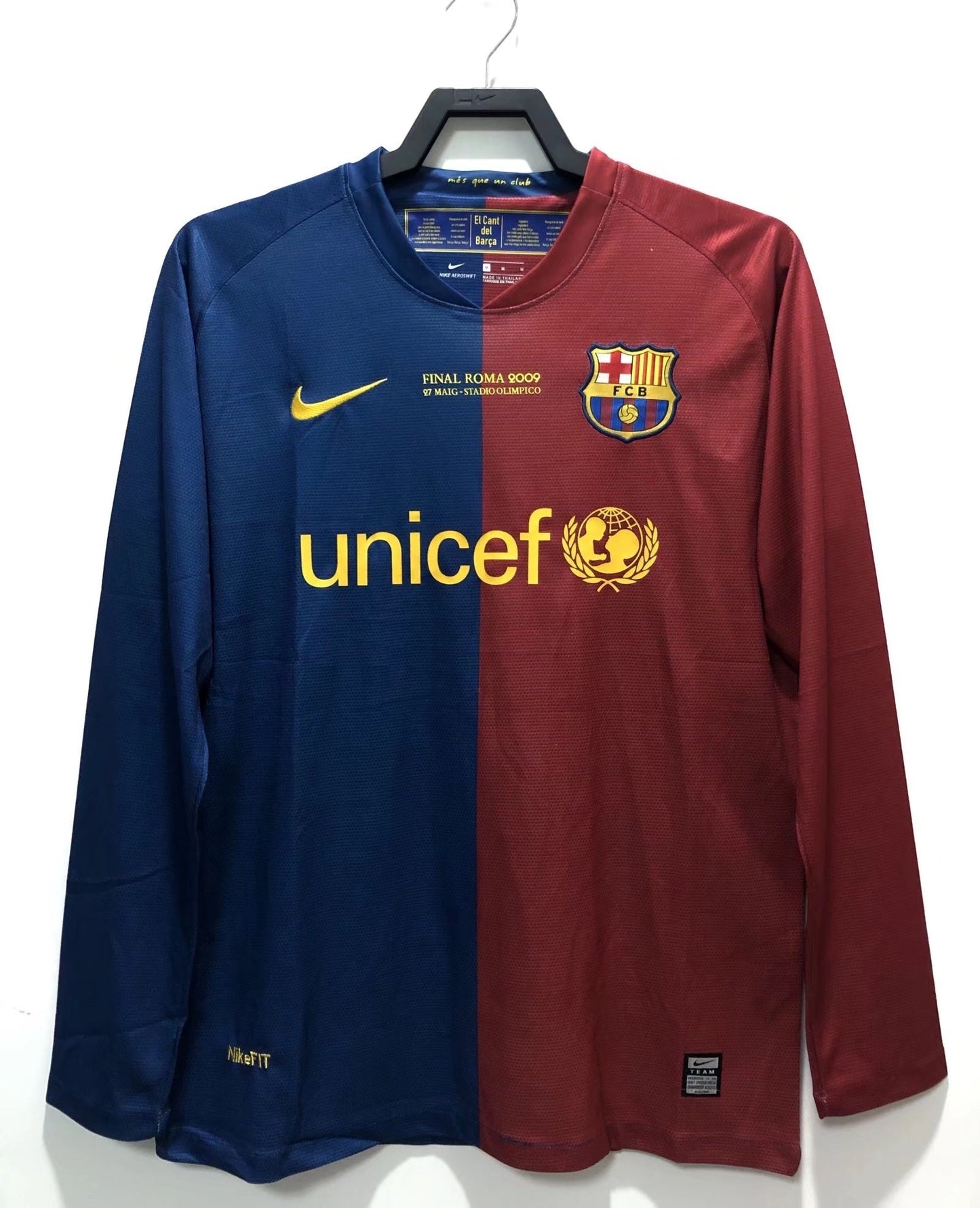 Maillot Rétro Homme Manches Longues Domicile Barcelone - 2008/09