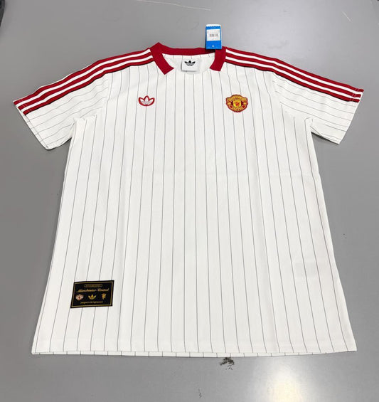 Camiseta Retro de Hombre Manchester United - Camiseta Cultural Blanca y Roja - 2025/26