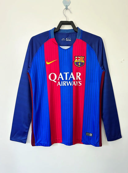Camiseta Retro de Hombre de Manga Larga del FC Barcelona - 2016/17