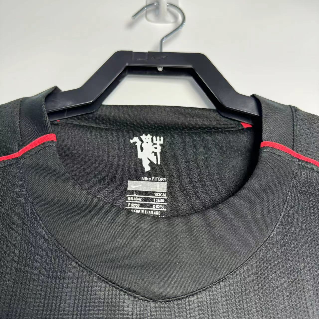 Maillot rétro à manches longues Manchester United Noir - Saison 2007/2008