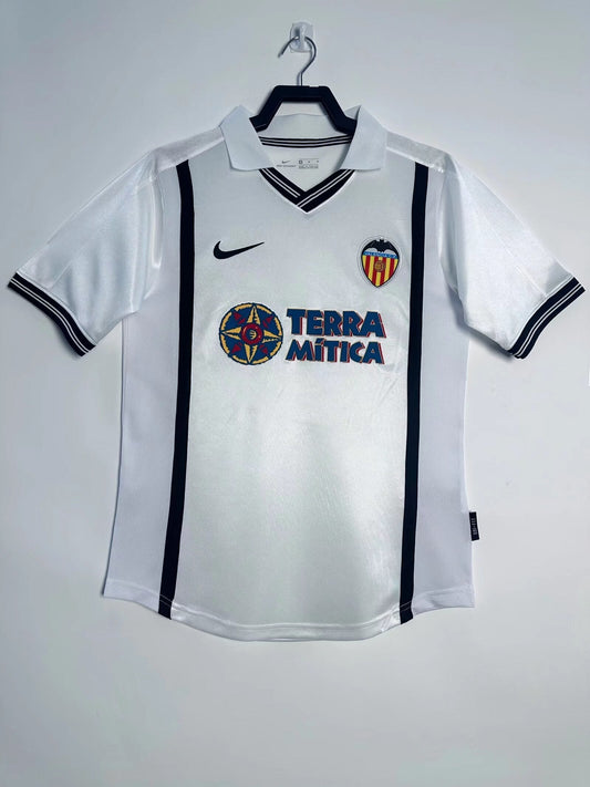 Camiseta Retro de Hombre Valencia Local - 2000/01