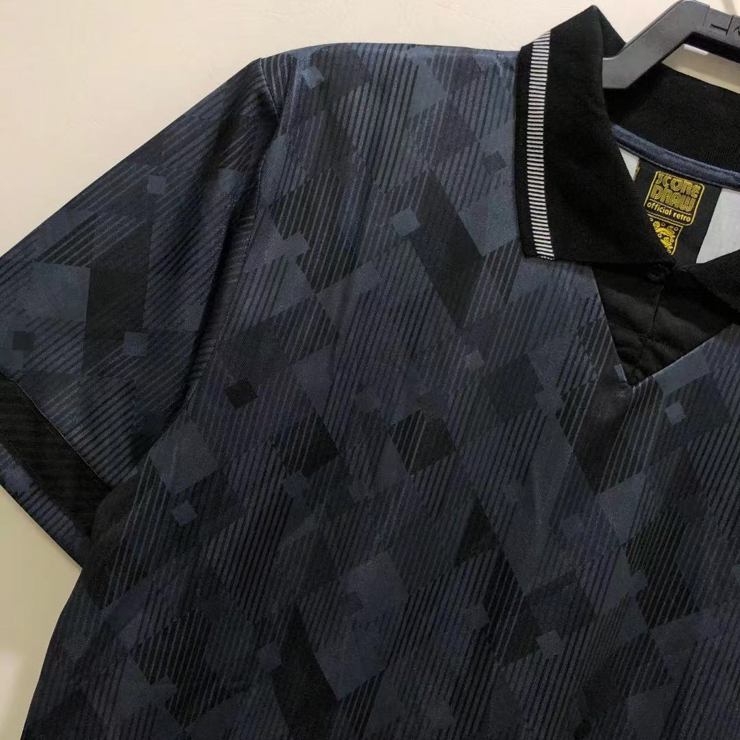 Camiseta Retro Hombre Selección Nacional de Inglaterra Negra - 1990