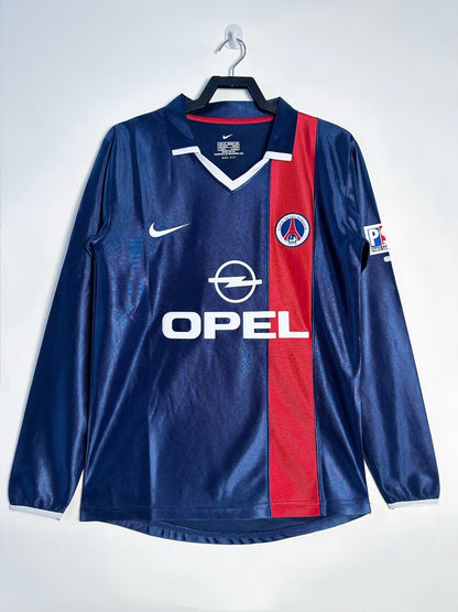 Camiseta Retro de Hombre Manga Larga PSG Local - 2001/02