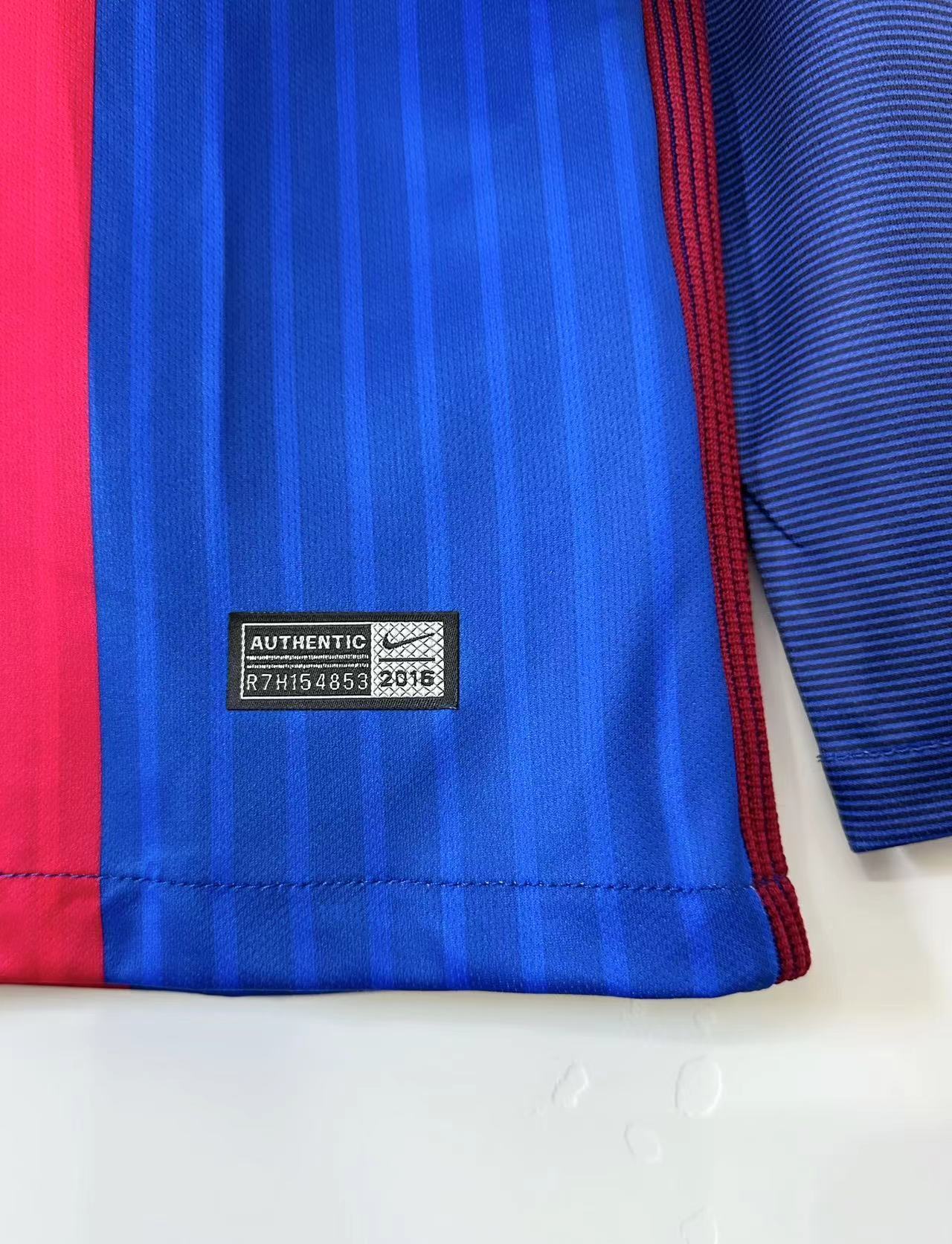 Camiseta Retro de Hombre de Manga Larga del FC Barcelona - 2016/17
