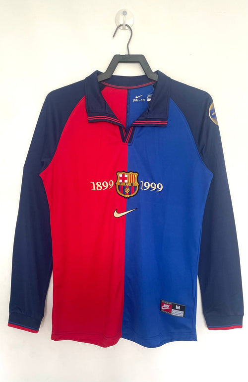 Homme Rétro Manches Longues Équipe Barcelone 100 ans