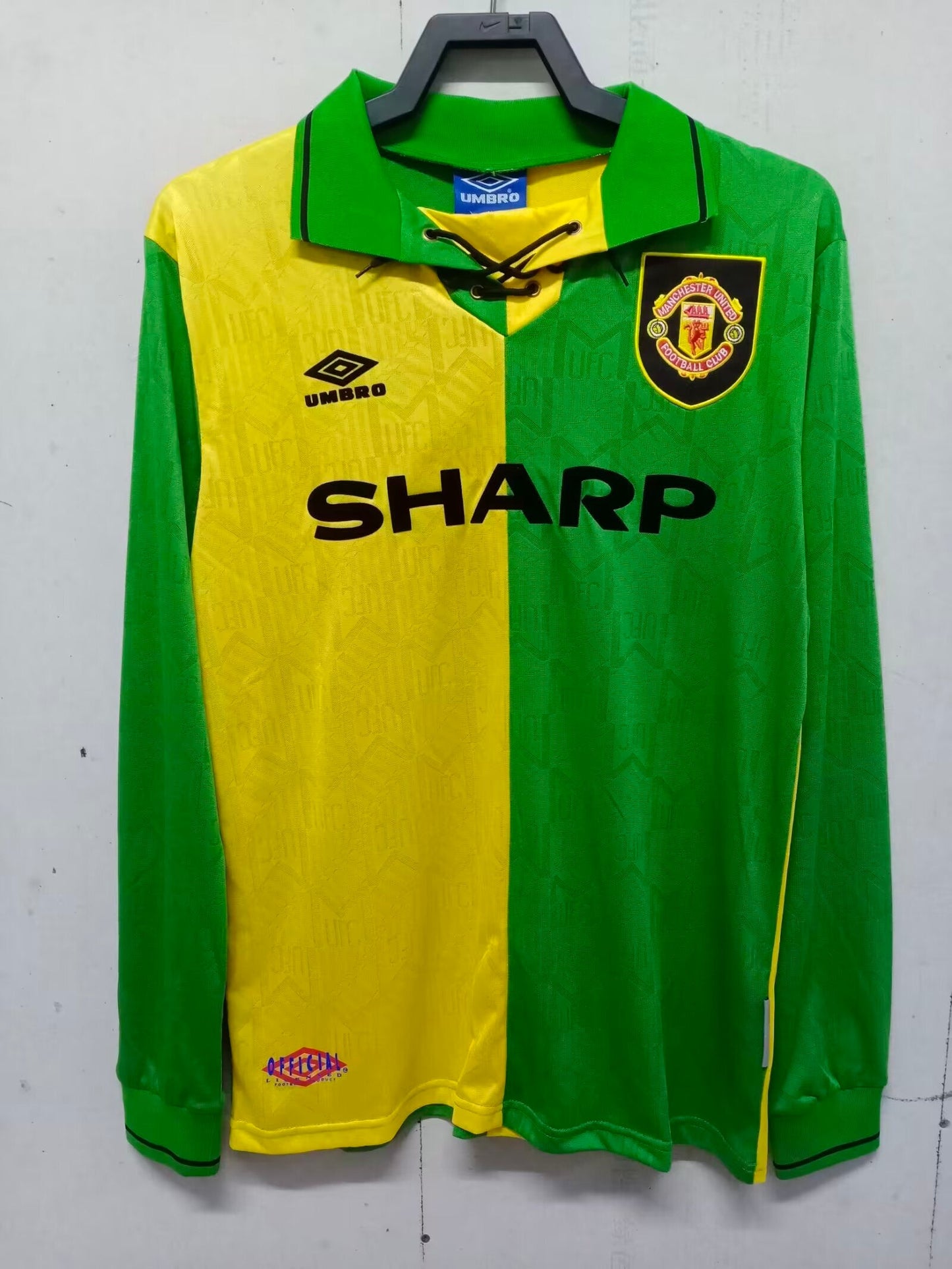 Maillot Rétro Homme Manches Longues Manchester United Extérieur - 1992/1994