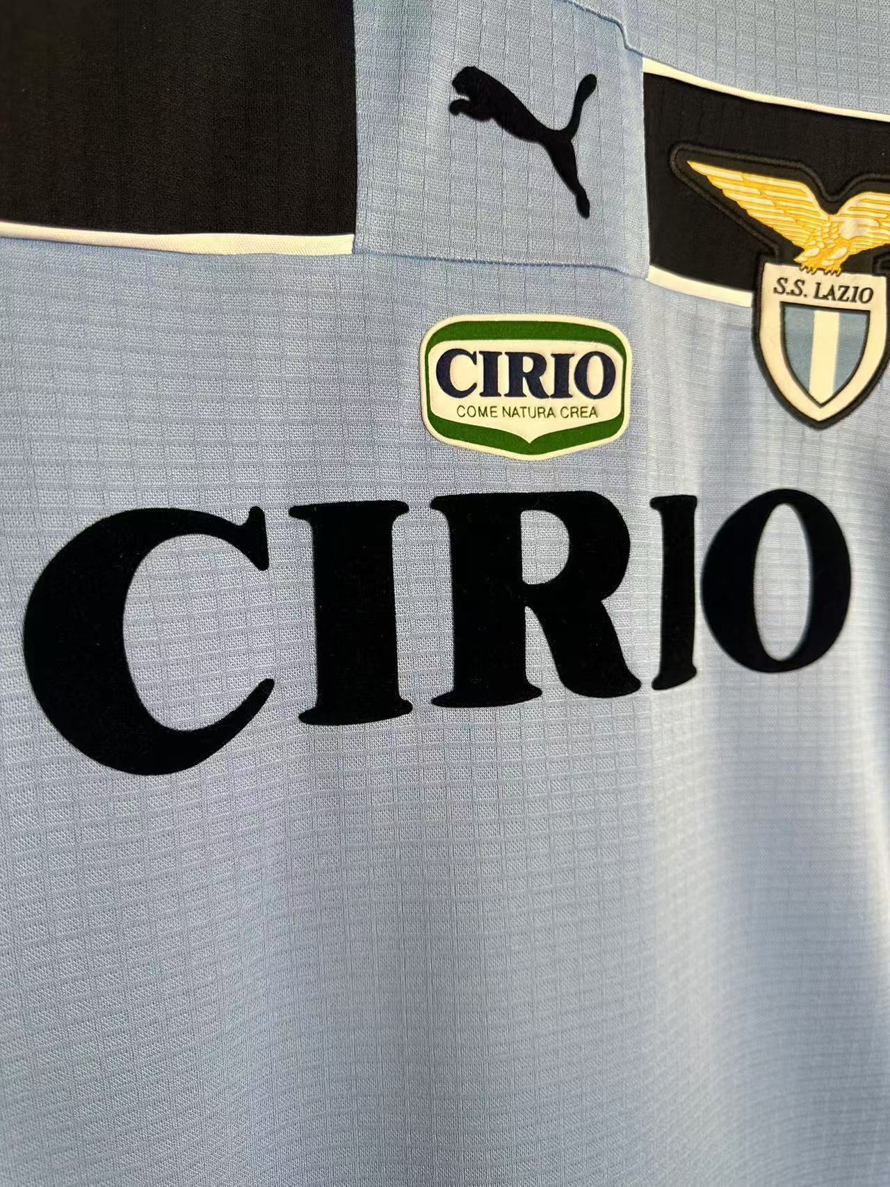 Camiseta retro de manga larga de local de la Lazio para hombre - 1998/99