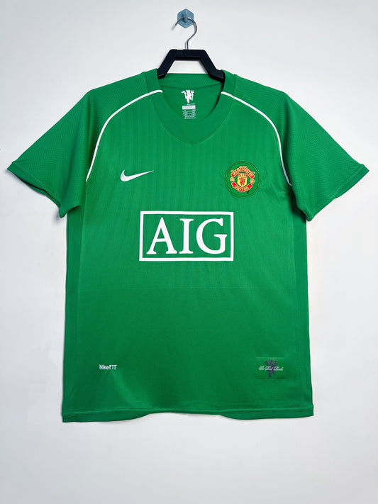 Camiseta Retro Hombre Manchester United Equipo Verde Portero - 2007/08