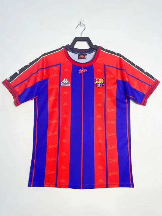 Camiseta Retro de Hombre del Equipo Barcelona Local - 1997/1998