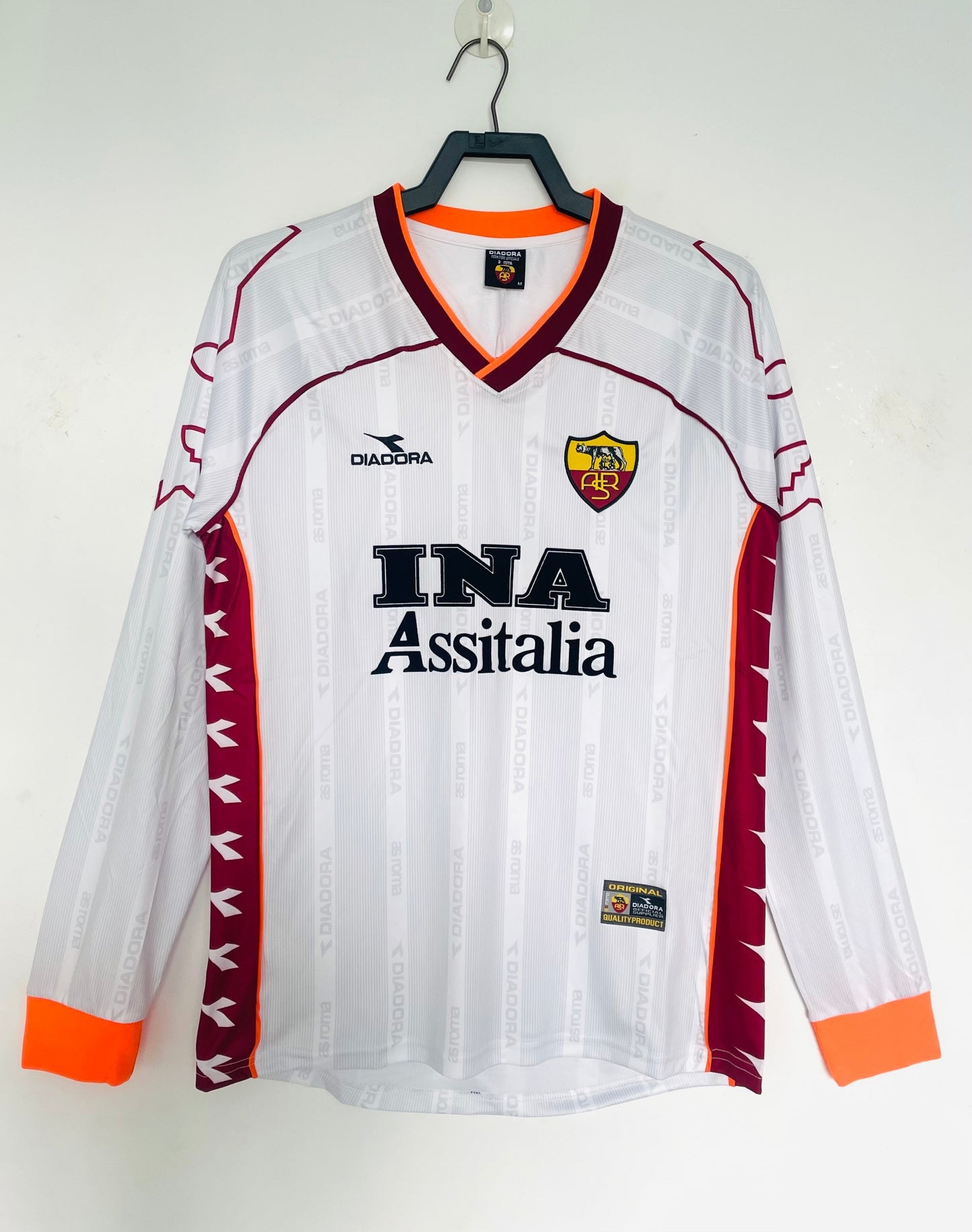 Maillot Rétro AS Roma Extérieur Manches Longues Homme - 1999/00