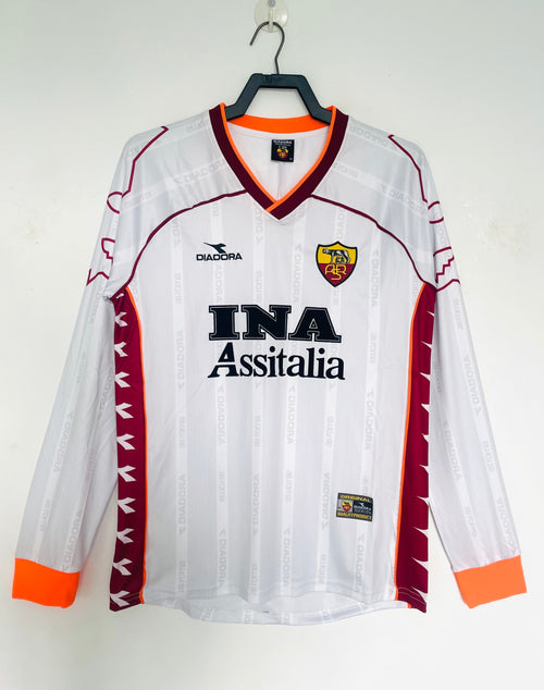 Maillot Rétro AS Roma Extérieur Manches Longues Homme - 1999/00
