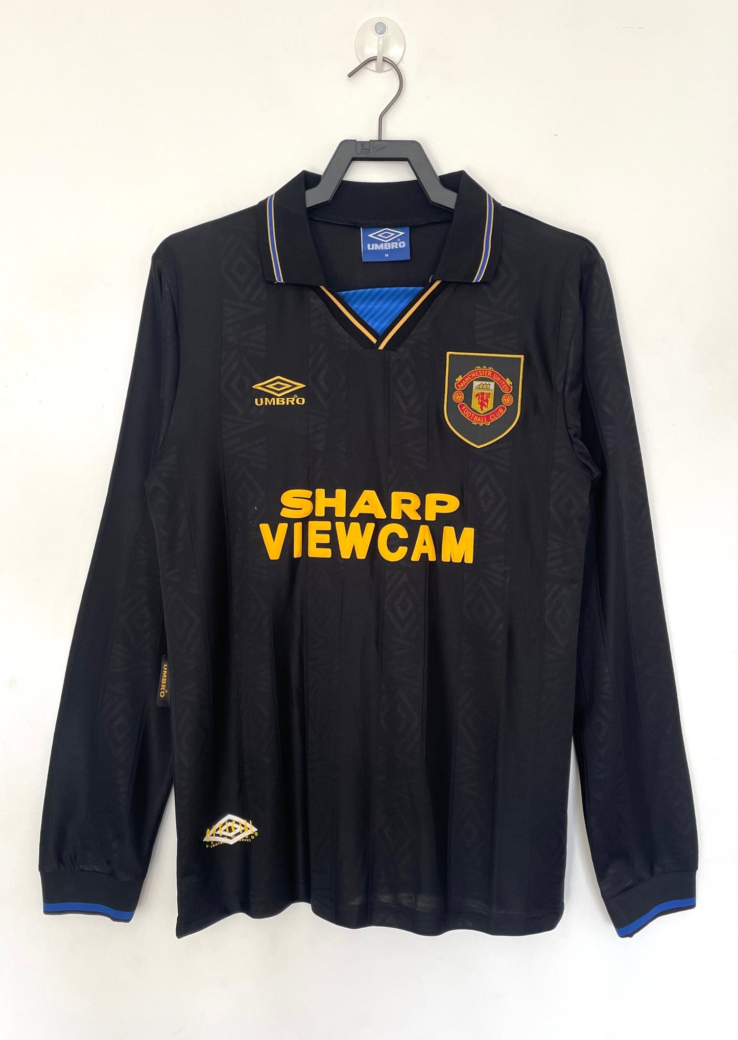 Maillot Rétro Manches Longues Manchester United Extérieur Noir - 1993/94