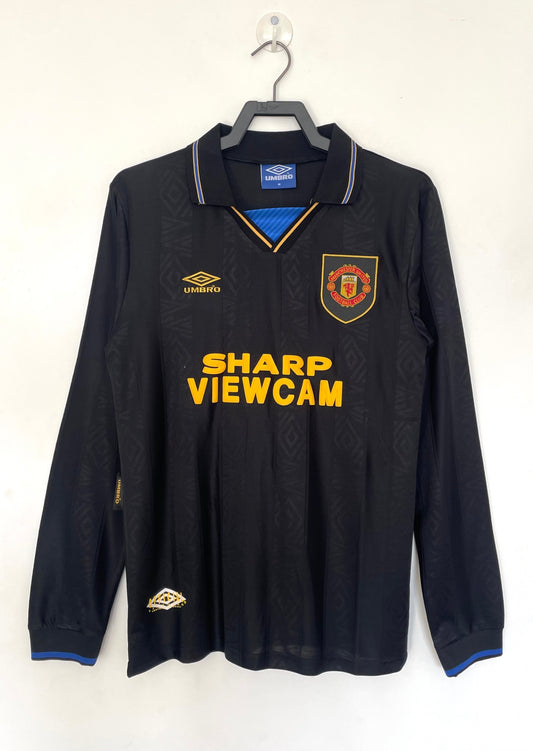 Retro Long Sleeve Manchester United Away Black - 1993/94
