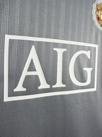 Maillot Rétro Homme Manches Longues Manchester United Gardien Gris - Saison 2007/08