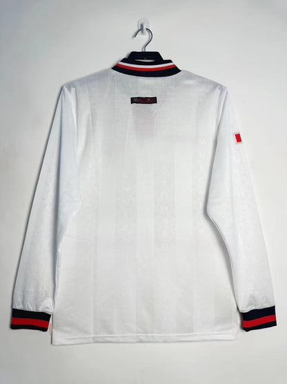 Camiseta retro de manga larga de visitante del Manchester United para hombre - Temporada 1998/1999
