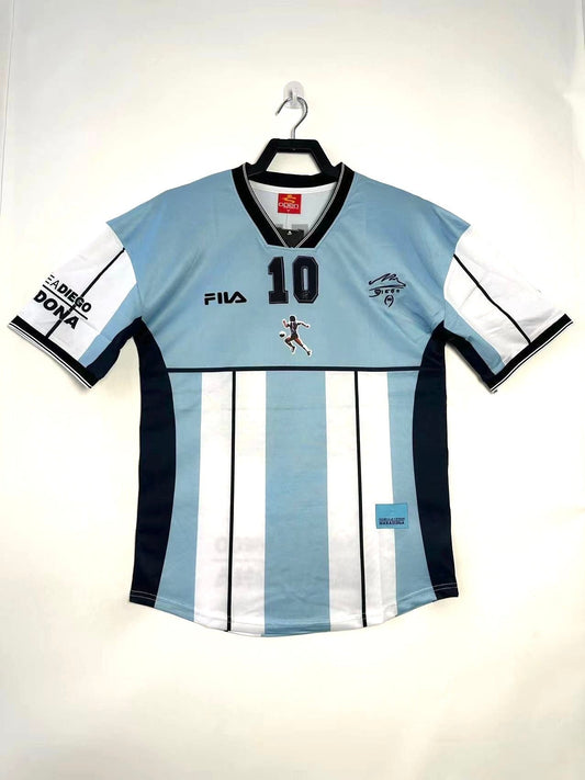 Camiseta Retro Argentina Hombre Selección Nacional Maradona Edición Conmemorativa - 2001