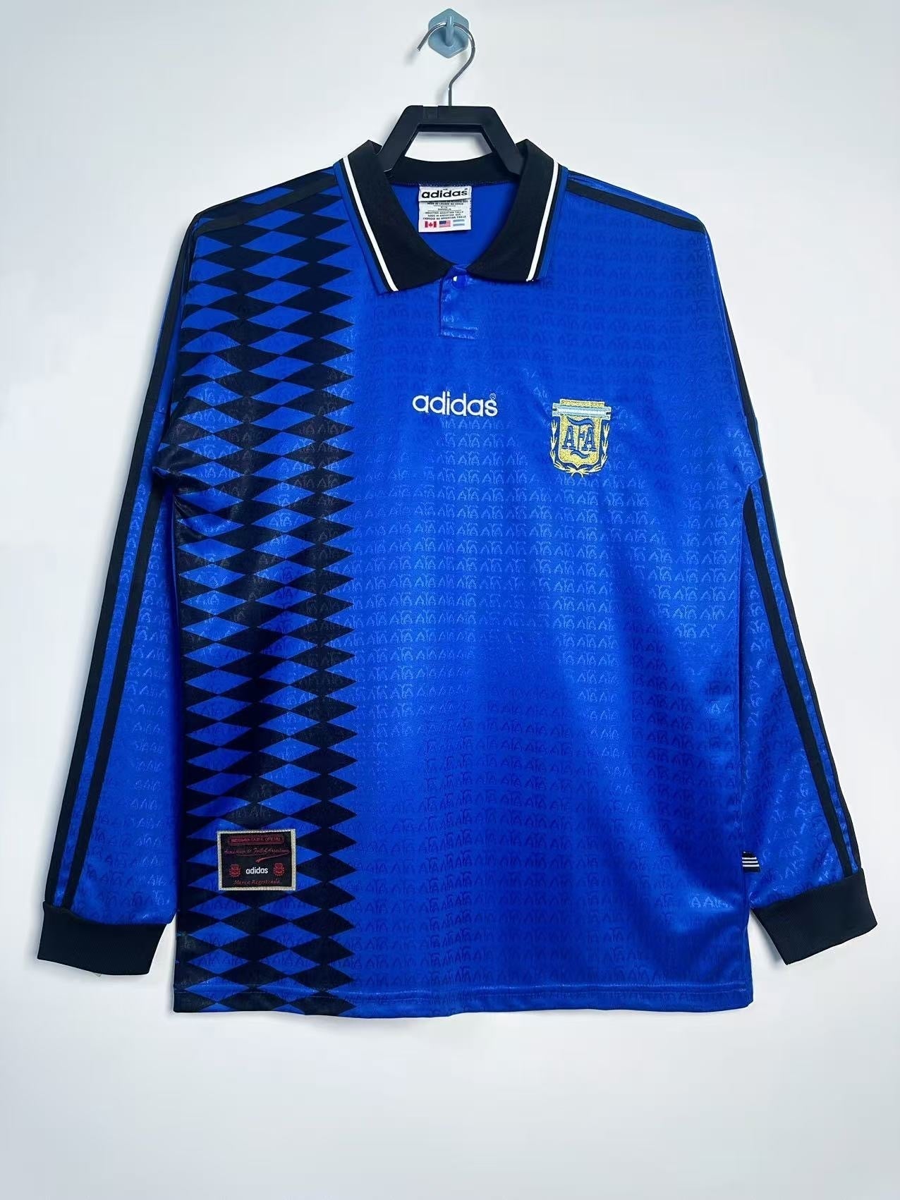 Maillot rétro à manches longues de l'équipe nationale d'Argentine (extérieur) - 1994 pour homme
