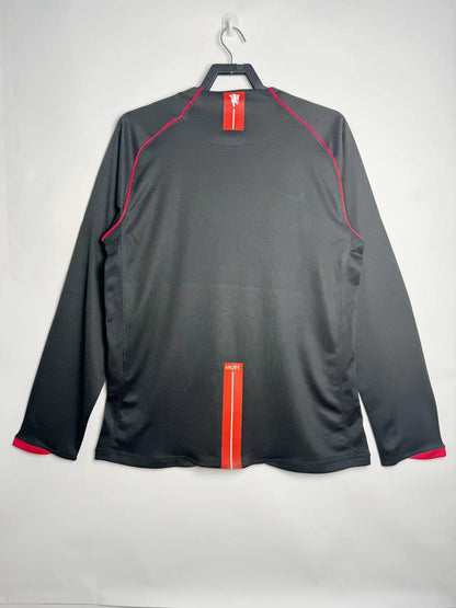 Maillot rétro à manches longues Manchester United Noir - Saison 2007/2008