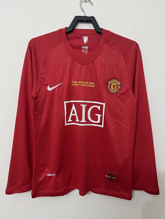 Camiseta de manga larga retro del Manchester United para hombre - 2007/08