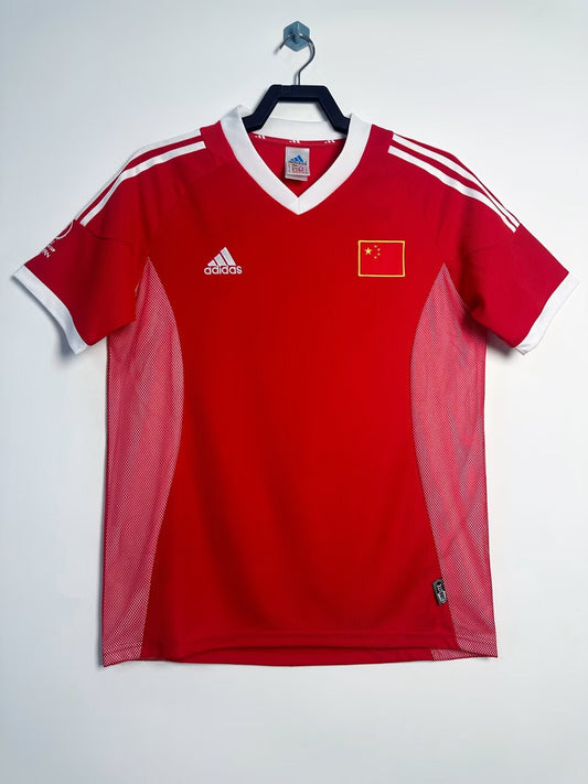 Camiseta retro de visitante de la Selección Nacional de China para hombre - 2002