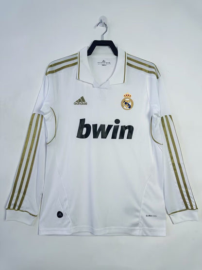Retro Long Sleeve Real Madrid Adidas Home - 2011/12