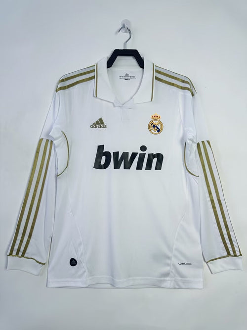 Retro Long Sleeve Real Madrid Adidas Home - 2011/12