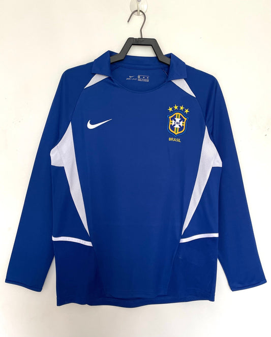 Long Sleeve Retro Brazil National Team Away 2002