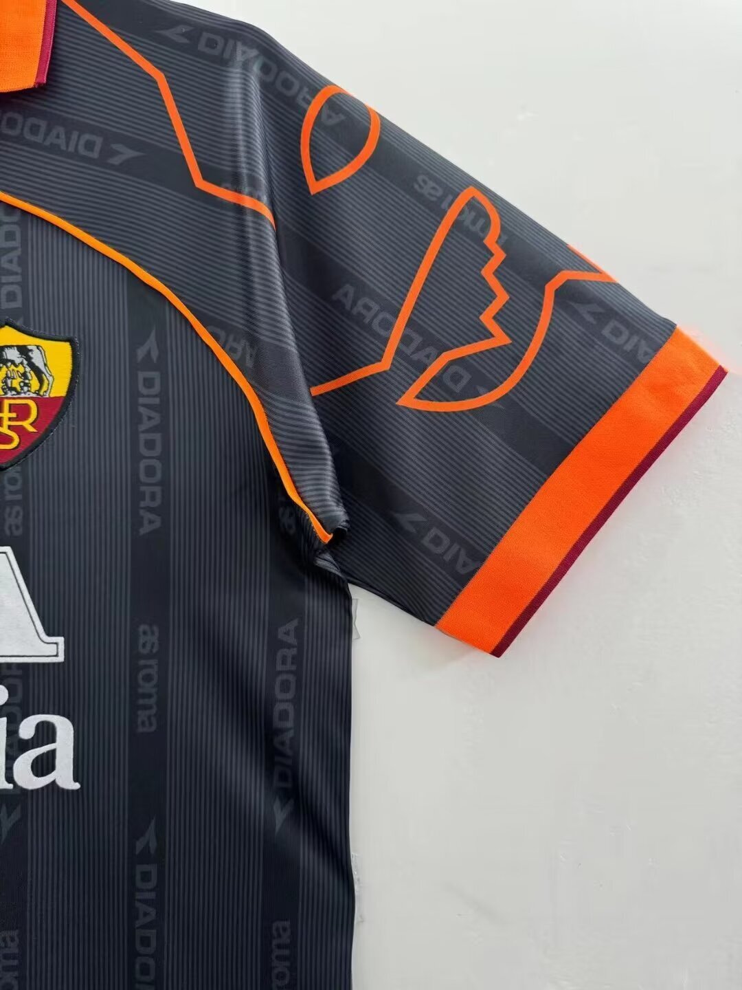 Camiseta Retro de Hombre Roma Negra - Temporada 1999/2000
