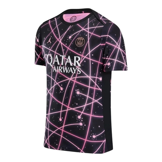 Man's Jersey PSG Team Pre-Match Black and Pink - 25/26
