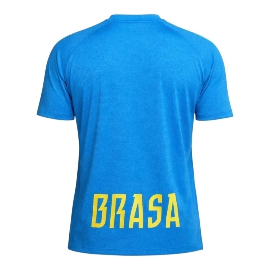 Camiseta de entrenamiento azul de la Selección Nacional de Brasil para hombre - 26/27
